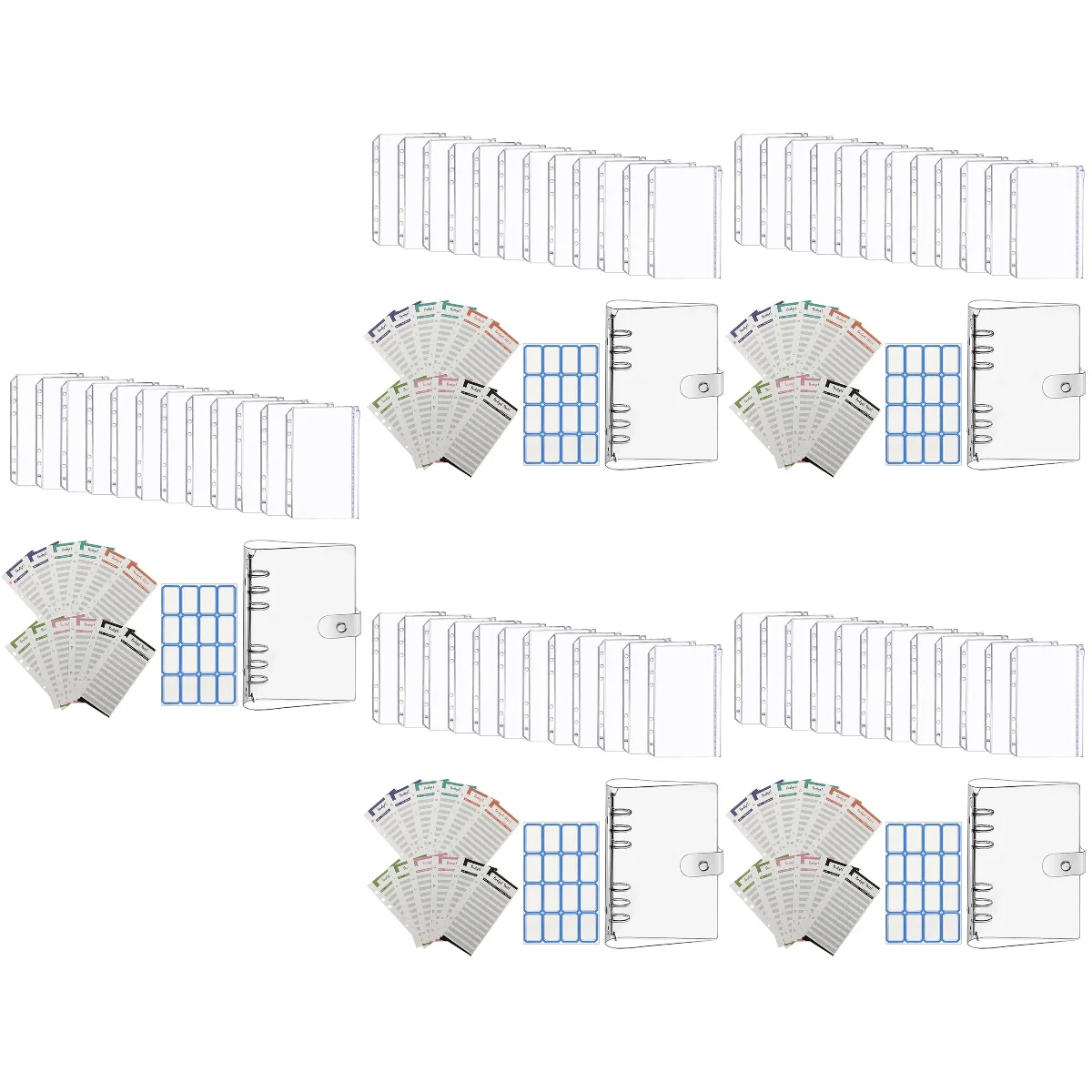 

5 Sets Budget Book Clear Envelopes Budget Binders Money Saving Binder Loose Leaf Budget Sheets Cash Envelopes Savings Book