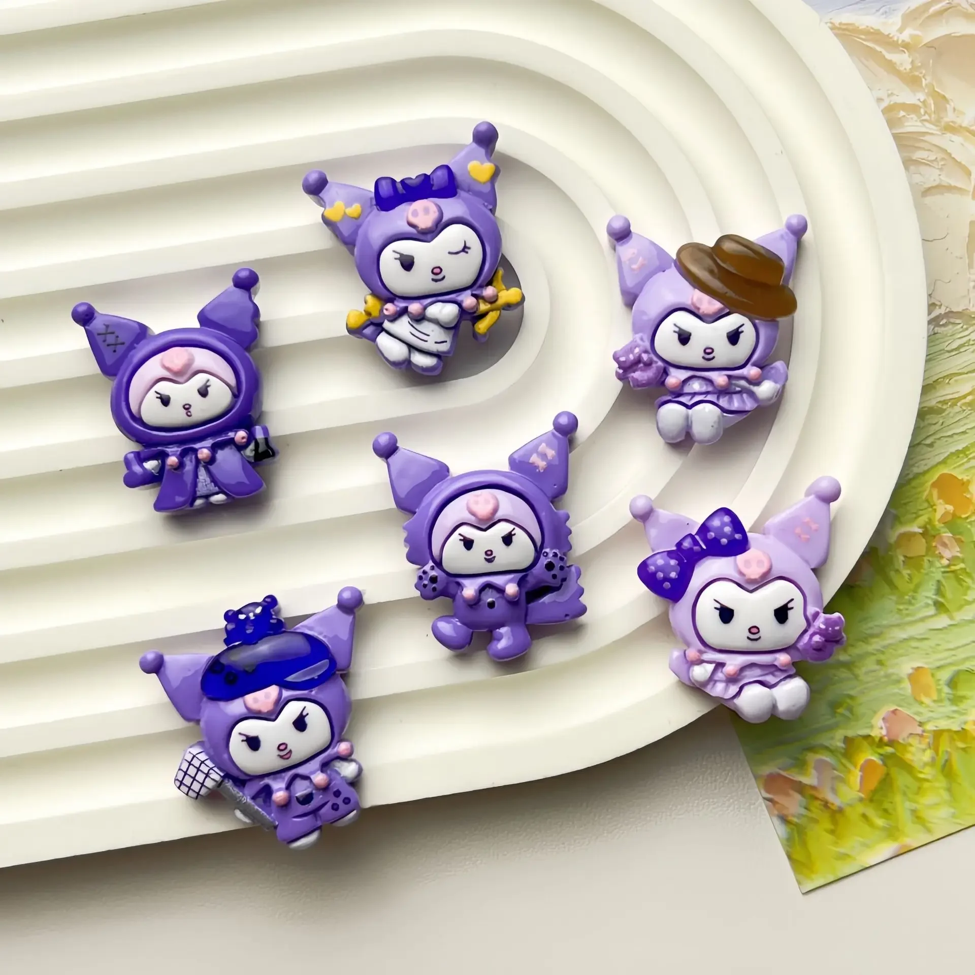 5 шт. Мультяшные блестящие фиолетовые Фотообои