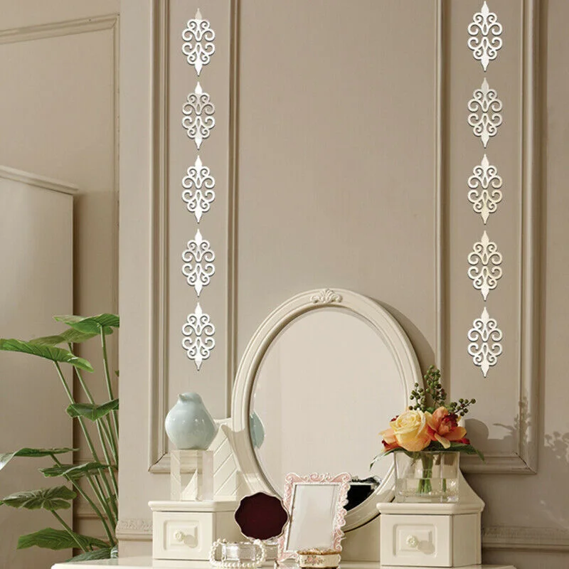10 шт. 3D акриловые полые настенные наклейки для отражающего зеркала Съемный DIY