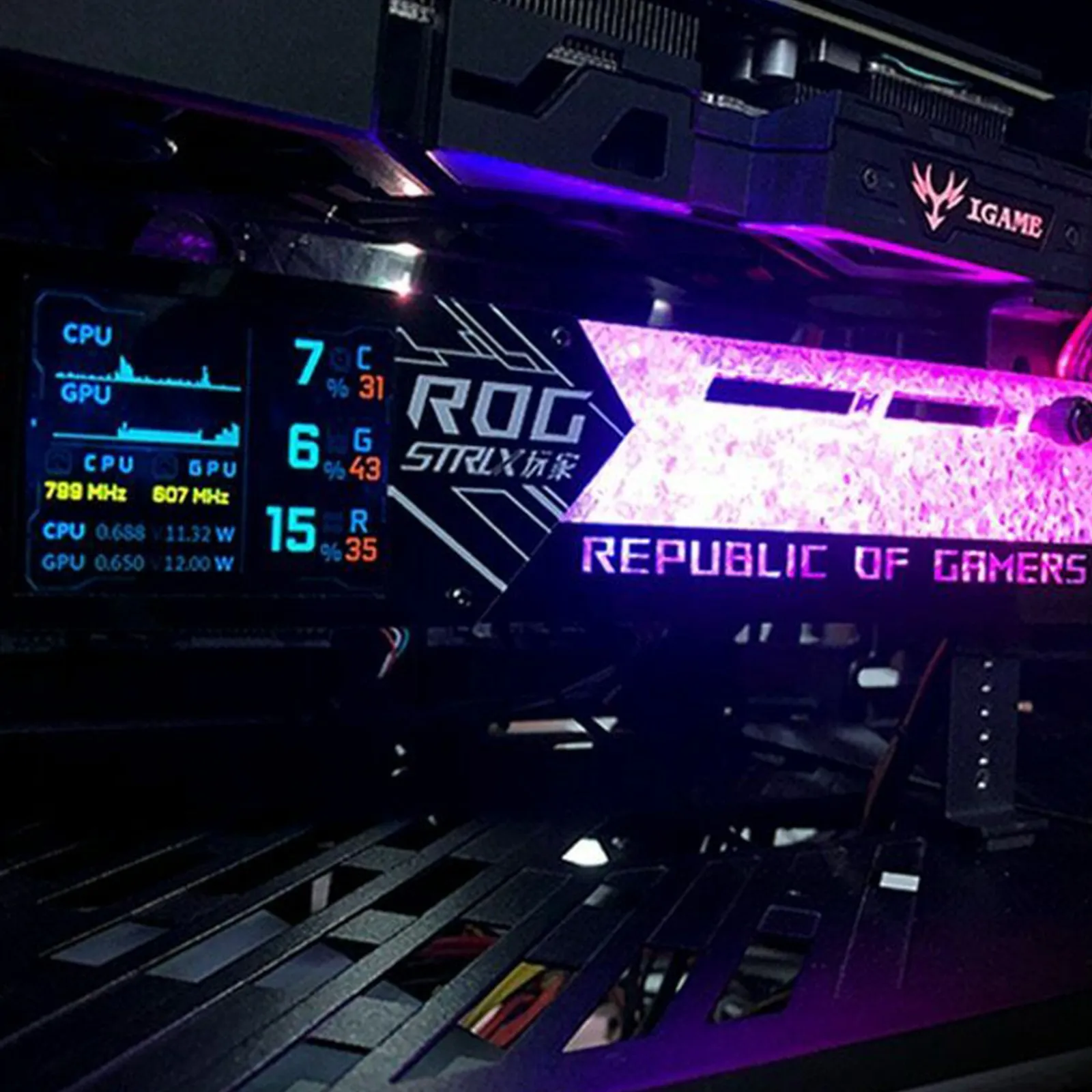 

Support & 2.2 Inch Tempe.Monitor Gundam ROG Cabinet For PC Gamer Graphic Card