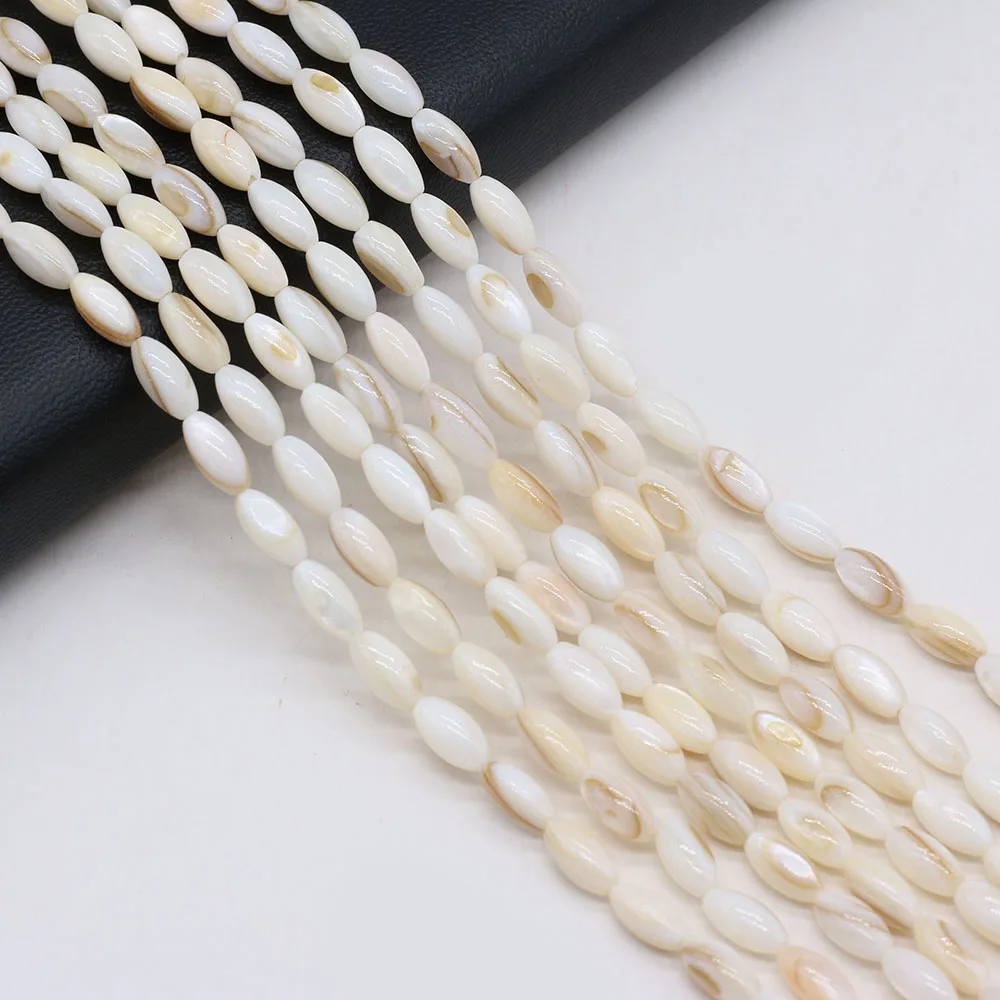 

1pcs Natural Freshwater Rice Grain Beads DIY men's and women's Charm Necklace Bracelet Jewelry Agate Ornaments Gift