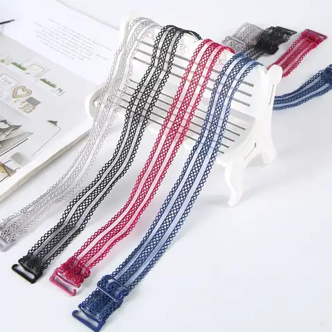 Women Elastic Bra Strap Bra Accessories Floral Lace Bra Strap Anti-slip Adjustable Shoulder Straps for Bridal Wedding Party