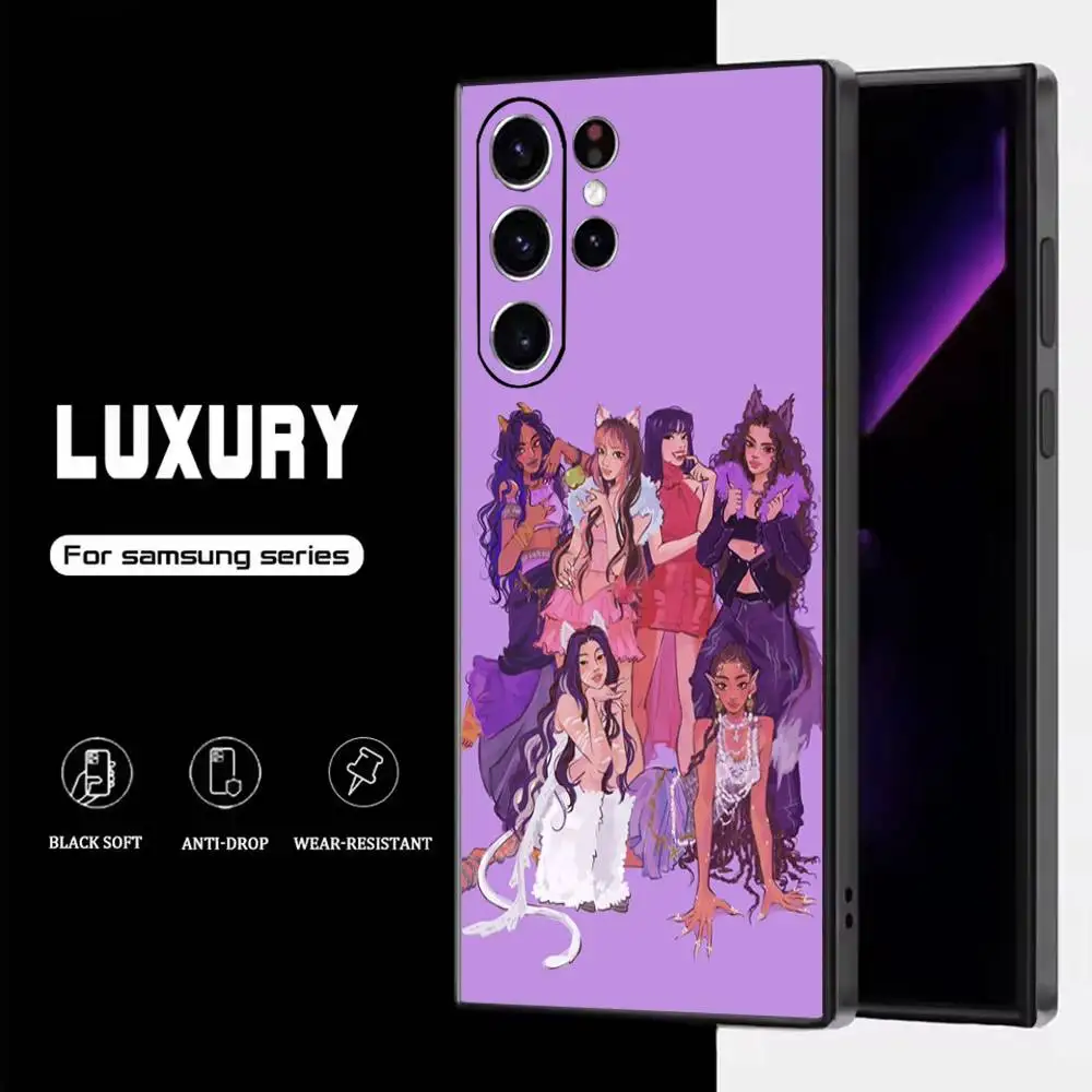 Фото K-Katseye Gnarly Group Phone Case For Samsung S25,S24,S23,S22,S21,S20,S10,Ultra,Plus,Lite,FE,Soft Silicone Black Cover №5
