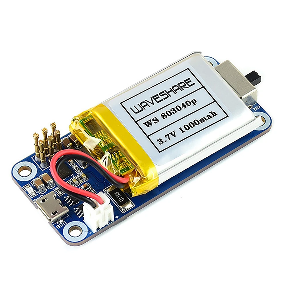 Модуль ИБП Waveshare для источника питания Raspberry Pi Zero с аккумулятором поддерживает