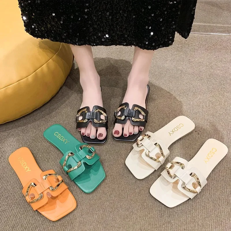 

Summer Slippers Flat Shoes Women's Home Beach Floors Luxury Slides Casual Woman Summer 2023 Sandals Girls Designer Free Shipping