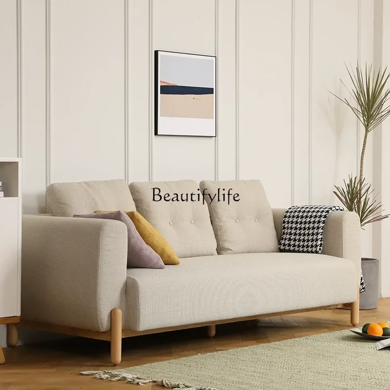 Деревянный тканевый диван