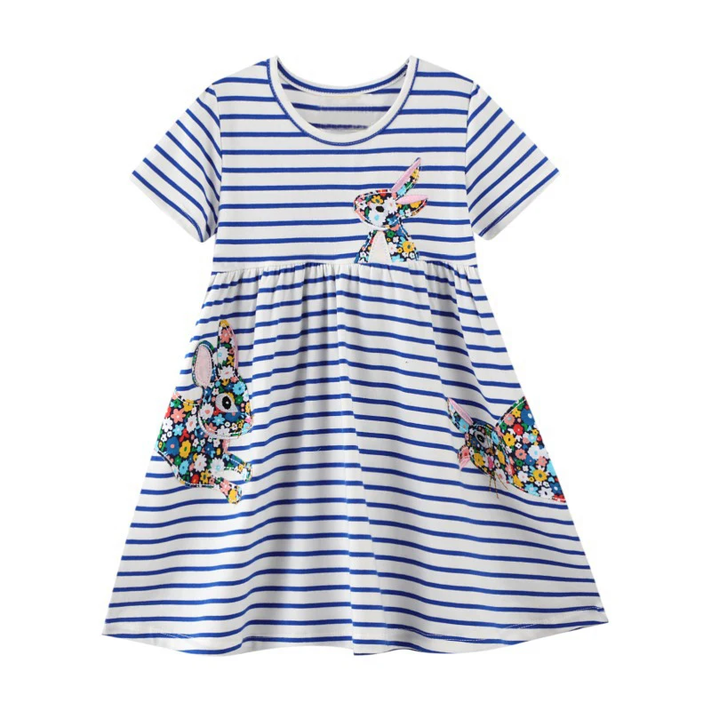 Jumping Meters Baby Girls Dress with Embroidery Cotton Princess Kids Costume Girl Clothes Toddler Dresses Robe Fille | Детская одежда и