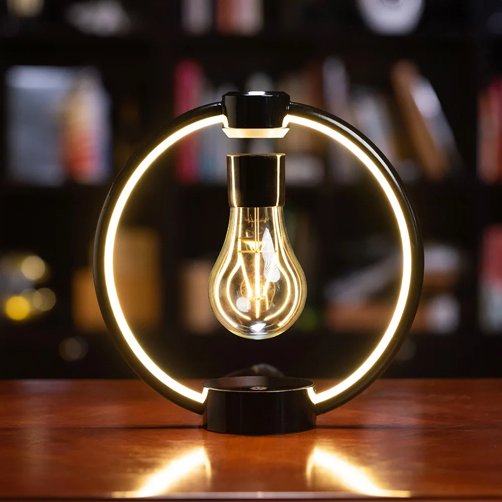 NEW Magnetic Levitating Bulb Retro Atmosphere Lamp RGB LED Night Light Eye Protection USB Lamp for Bedroom Home Room Decor Gift