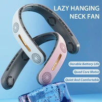 hanging neck fan 2400mah portable electric ventilador usb rechargeable mini ventilador cooling outdoor mute neckband fan