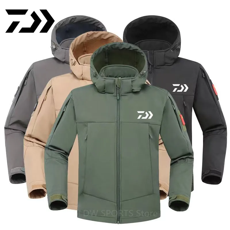 

2023 New Daiwa Fishing Clothing Men's Outdoor Sports Waterproof Clothing Hooded Wind and Rain Mountaineering Fishing Jacket