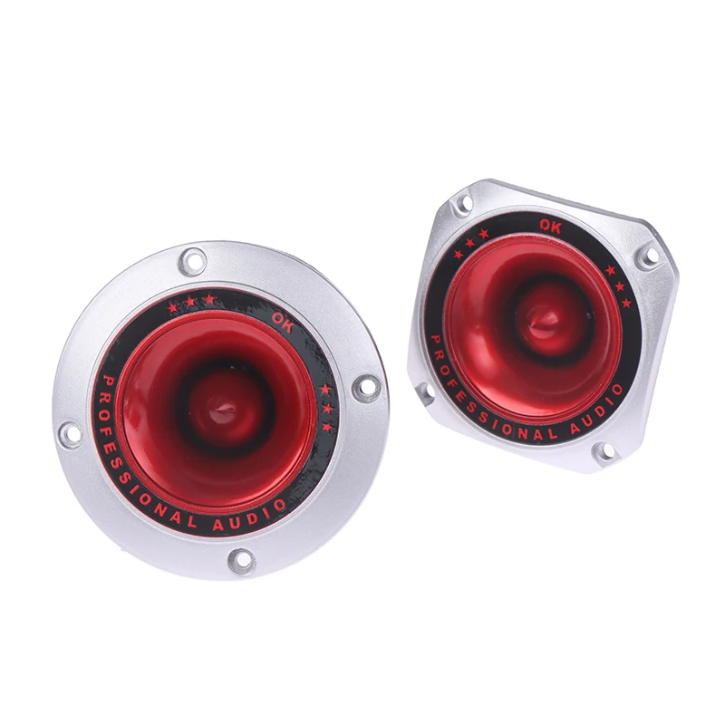 1Pc Piezo Horn Speaker Red Car Subwoofer Tweeter Piezoelectric Head Driver Loudspeaker Treble DIY Modification Accessories |