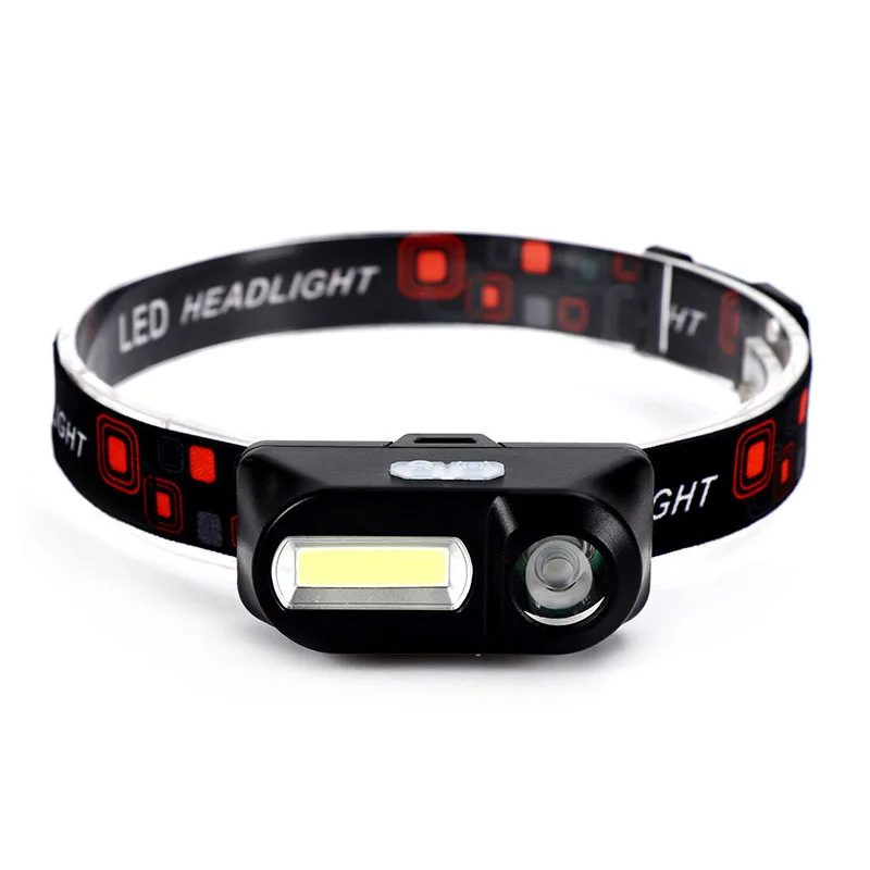 

New Strong Changing Light Outdoor Head Lamp Cobled Multi-Function Headlight USB Charging Outdoor Emergency Flashlight