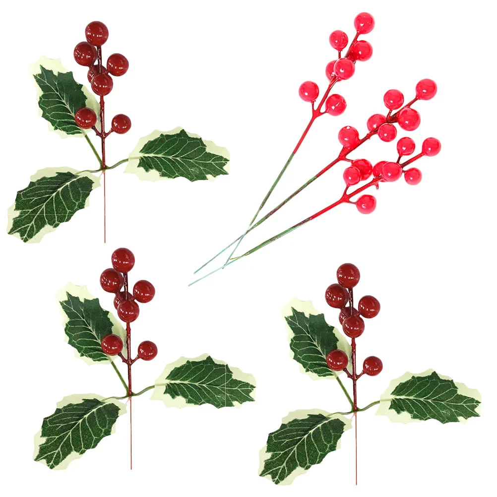 

6Pcs Flower Arrangement Christmas Decor Realistic Berries Stem Ornaments