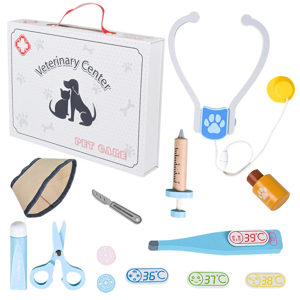 

Doctor Kit For Children Doctor Toy Toddlers Toys Veterinary Cosplay Early Education Wooden Kids Playset Suite Funny Child