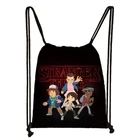 Холщовая Сумка на шнурке с принтом очень странные дела