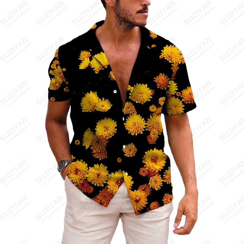 

Standard-Fit Loose Hot Selling Clothes Stripped Button Online Hot Sale Fashionable Vintage Business Short-Sleeved Ethnic