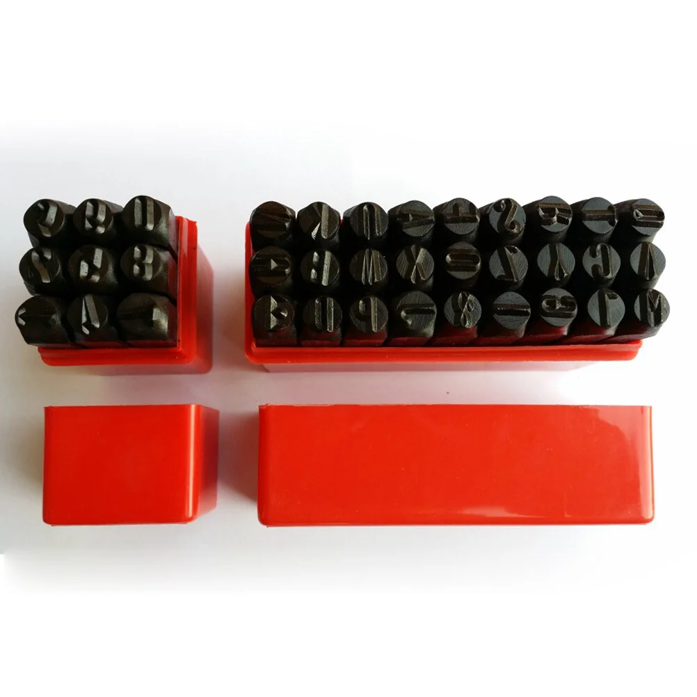 36 PCS Carbon Steel Stamp Tool Letter Number Letters Numbers Punch Set Kit Craft