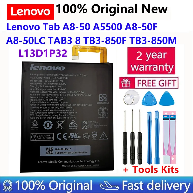 

New Lenovo TAB S8 S8-50 S8-50L S8-50LC S8-50F TAB 2 A8-50 A5500 A8-50F A8-50LC TAB3 8 TB3-850F TB3-850M Tablet L13D1P32 Battery