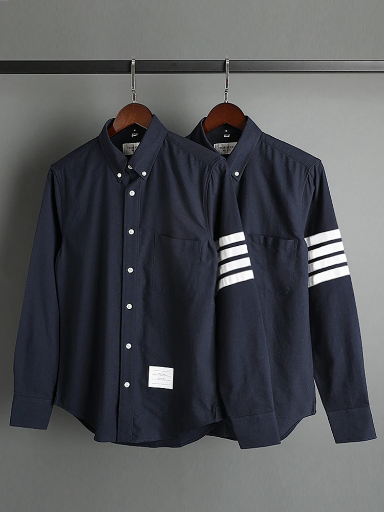 

Royal Blue TB Oxford Shirt Men's and Women's Same Style Couple Wear Spring and Summer New Men's Casual Cotton Shirt