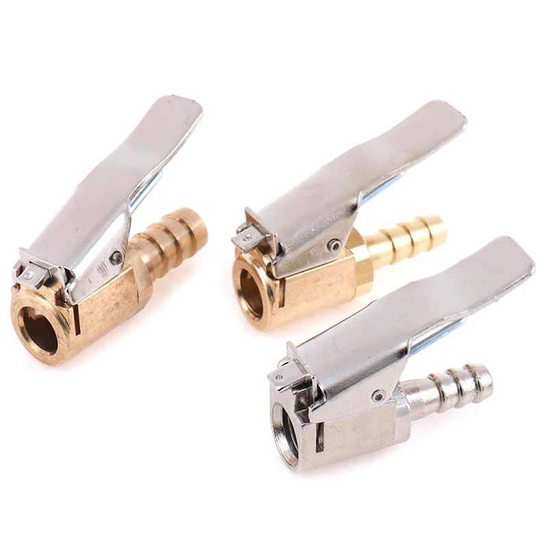 

Car Tire Air Chuck Inflator Pump Valve Connector Clip-on Adapter Car Brass 8mm Tyre Wheel Valve For Inflatable Pump