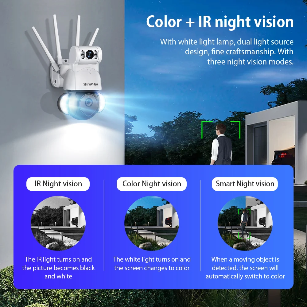 Pаспродажа IP-камера видеонаблюдения Shiвоенia, 4 МП, двухобъективная, Wi-Fi, 4-кратный зум, автоматическое отслеживание движения Pаспродажа IP-камера видеонаблюдения Shiвоенia, 4 МП, двухобъективная, Wi-Fi, 4-кратный зум, автоматическое отслеживание движения