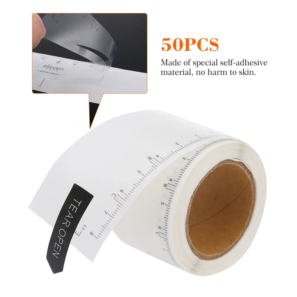 Одноразовые Наклейки-линейки Для Картирования Бровей 50 Шт. Аксессуары