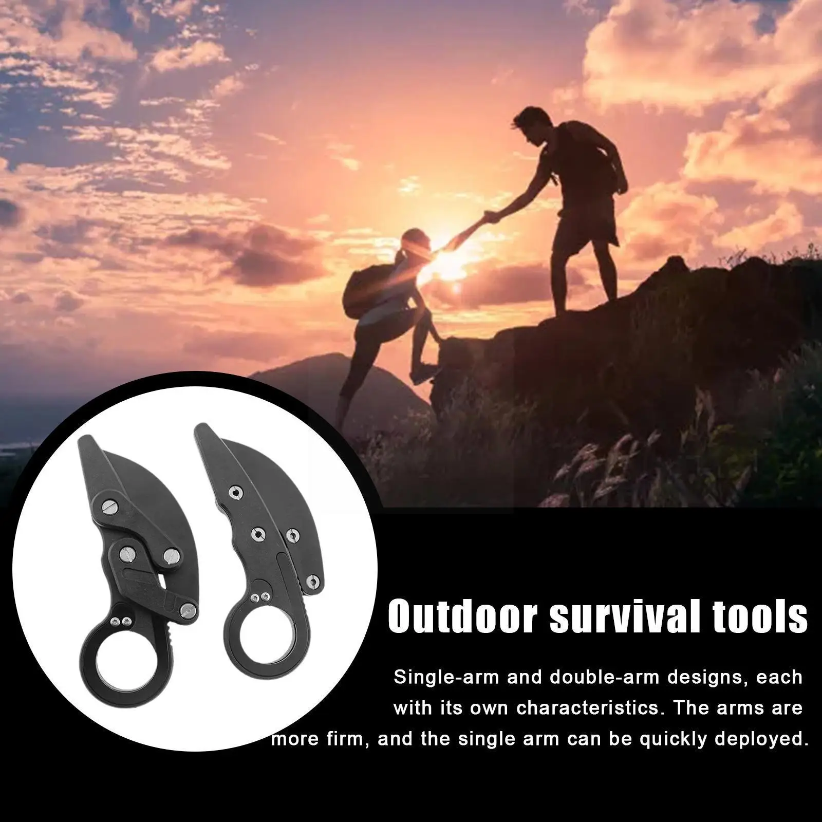

Double-arm Mechanical Claw Knife Outdoor Adventure Knife Claw High Knife Hardness Game Claw Edged Knife Straight Outdoor Cs X7u9