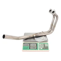escape motorcycle front connect tube headers link pipe titanium alloy exhaust system for kawasaki ninja 400 250 2019 2023