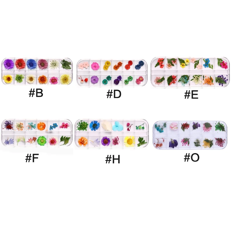 

Mixed Dried Flowers for Nail Art 3D Dry Flower for Resin Mold Fillings Japanese Nails Art Design Manicure Tips Supplies