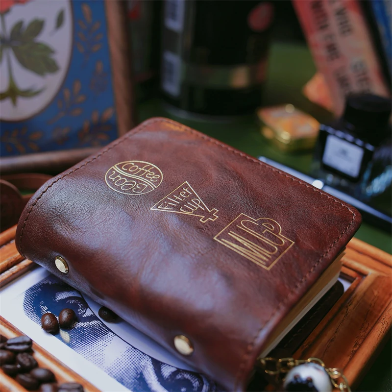 

A8 A7 quirkA6 Блокнот с кофейным узором из воловьей кожи Студенческие канцелярские принадлежности Блокнот с внутренней подкладкой Ежедневный обычный блокнот художника Дневник