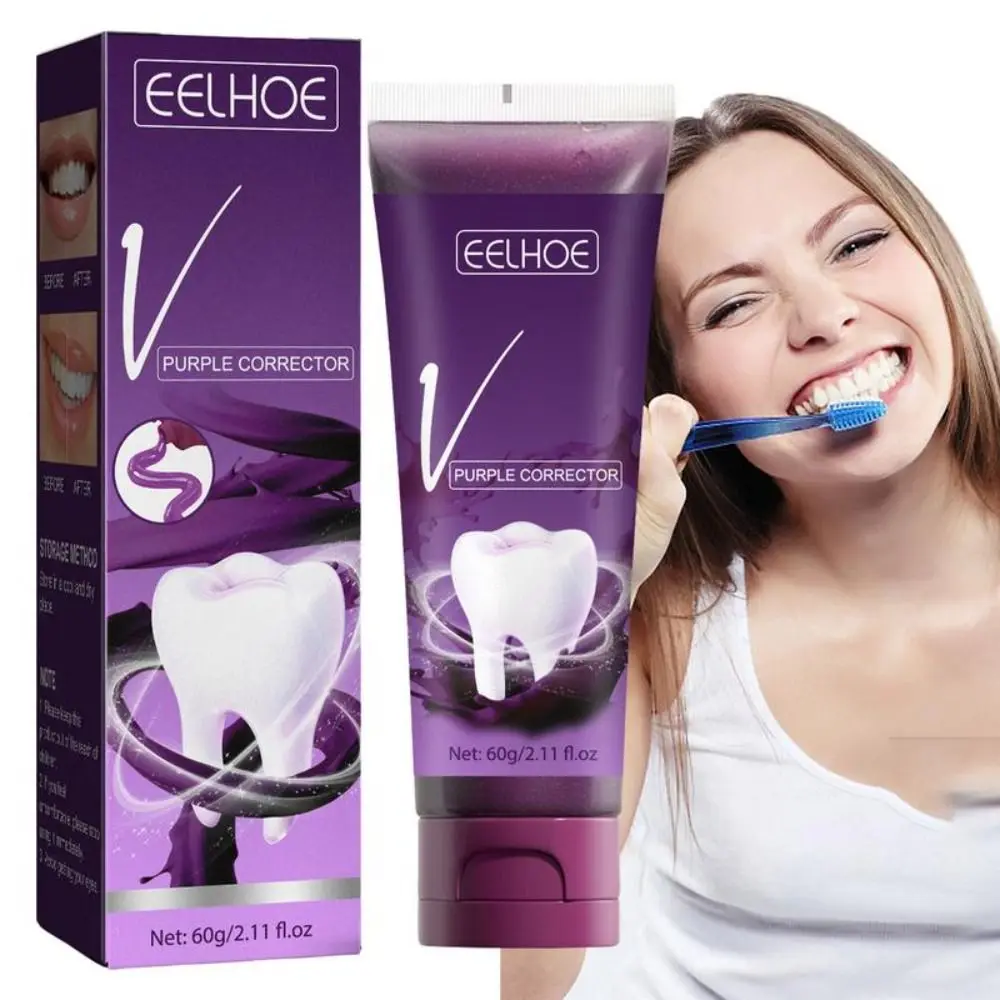 

Colour Corrector V34 Purple Toothpaste Teeth Whitening Teeth Mousse Health Toothpaste Whitening Foam for Teeth