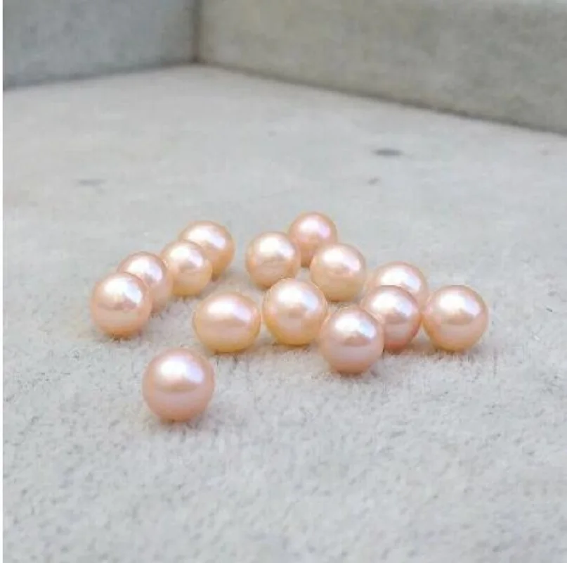 

Grading AAAA 9-10mm South Sea Round Gold Pink Loose Pearl Half Drilled