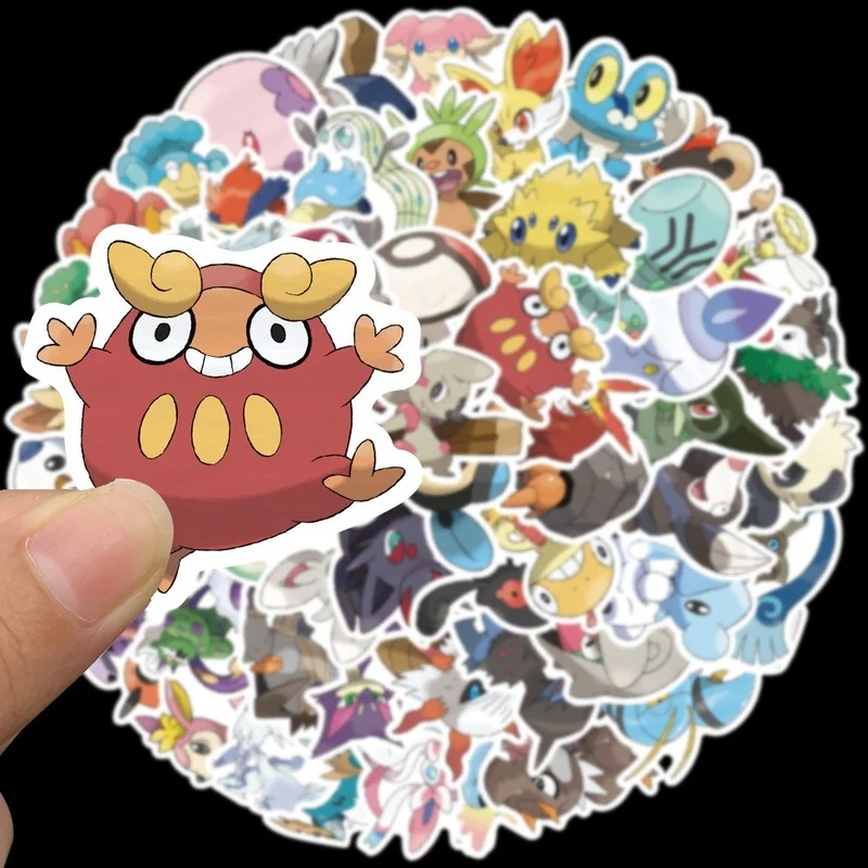 

62pcs New Pokémon Graffiti Kawaii Stickers Anime DIY Luggage Scooter Refrigerator Car Stickers Sticker Pack Laptop Skin
