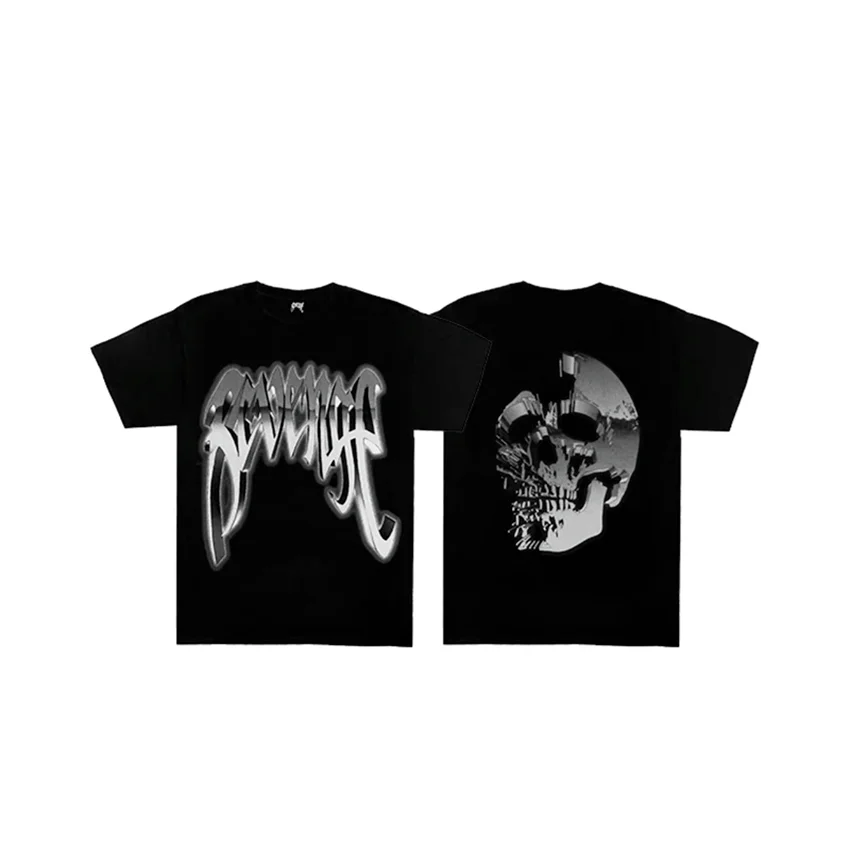 

2022ss Revenge T Shirts Men Women 1:1 Top Quality Metal Skull T-Shirt Revenge Tees Heavy Fabric harajuku
