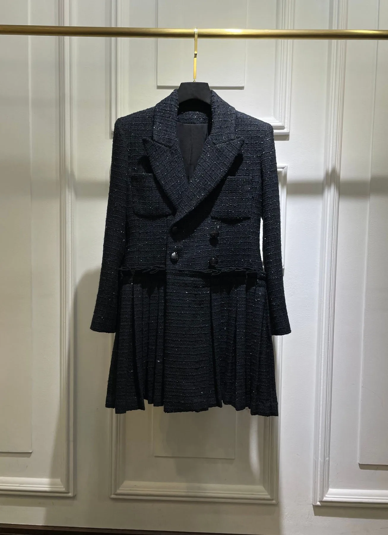 

Braided jacket retro waist design silk lining fashion 2023 autumn new hot 0310