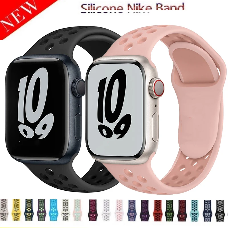 

Strap For Apple watch band 45mm 44mm 41mm 40mm 38mm 42mm soft silicone smart watch bracelet iWatch serie 7 6 5 4 se watchband