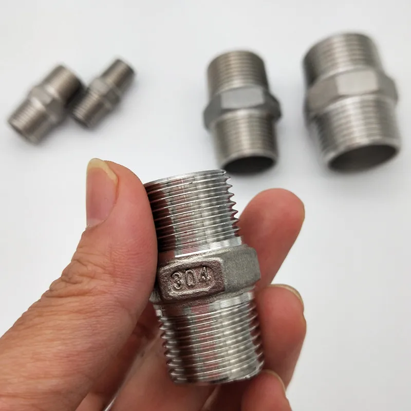

BSP Male to Male Thread Hex Nipple Threaded Reducer Pipe Fitting Stainless Steel 304 1/8" 1/4" 3/8" 1/2" 3/4" 1" 1-1/4" 1-1/2"