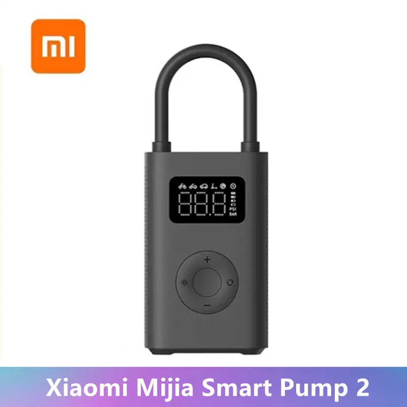 

Оригинальный насос Xiaomi Mijia Smart Pump 2 Портативный электрический воздушный компрессор надувной цифровой дисплей надувной для велосипеда автомобиля