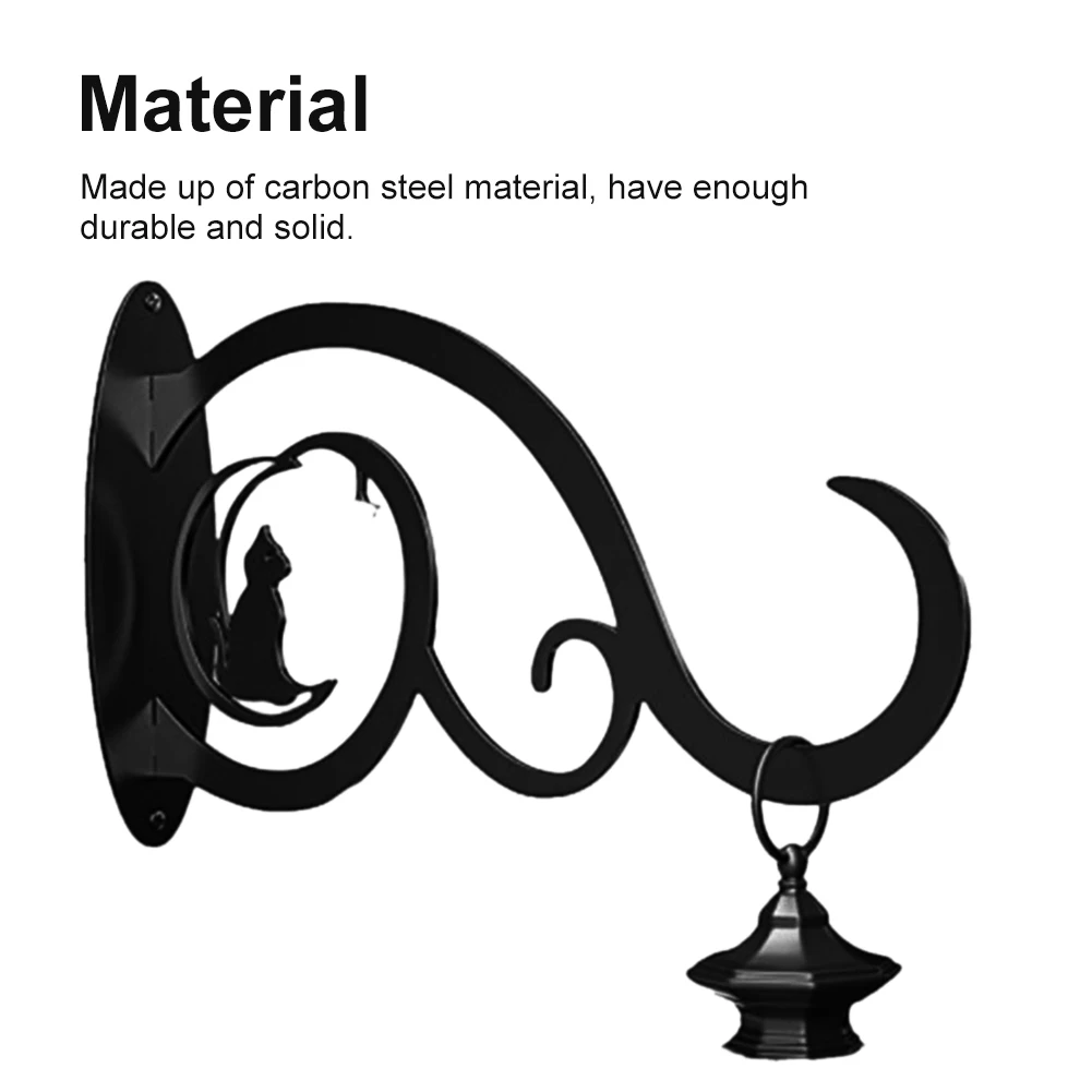 

Hanging Bird Feeder With Screws Plant Bracket Hanger Wall Hooks Patio Rustproof Easy Install Outdoor Garden Home Carbon Steel