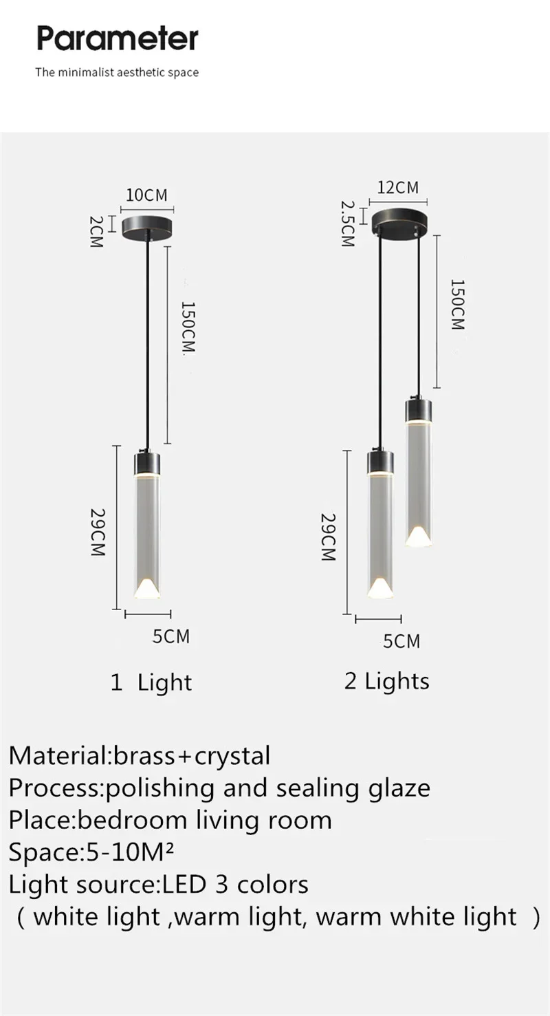 COLIN современный латунный светодиодный подвесной светильник 3-цветный креативный