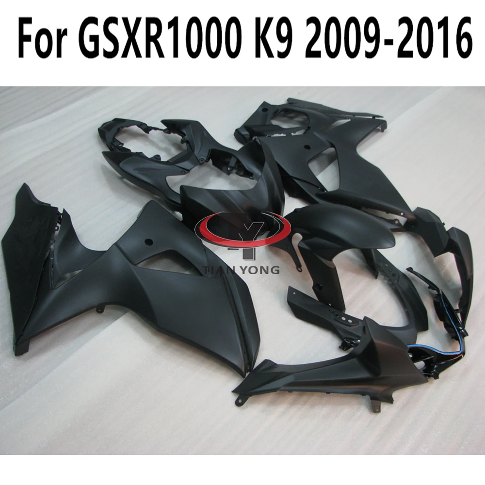 Черный комплект обтекателей для кузова мотоцикла GSXR1000 K9 2009-2010-2011-2012-2013-2014-2015-2016