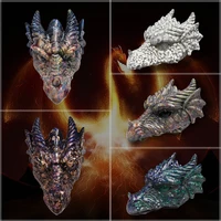1pcs resin lava dragon head ornaments imitation crystal dinosaur statue crafts home accessories living home decor room decor