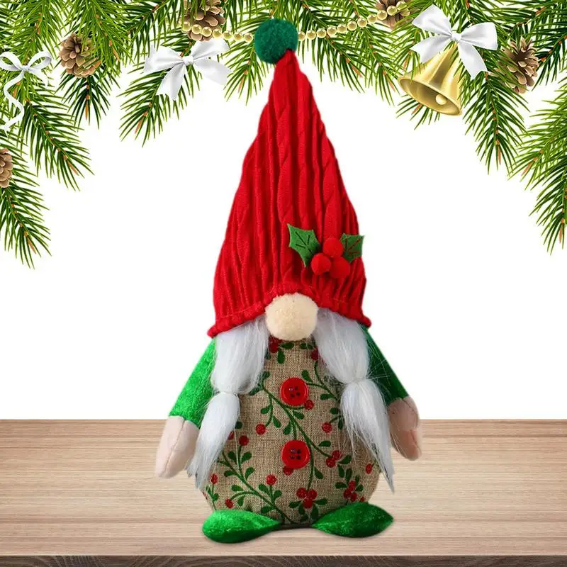 

Рождественский гном шведский томте, скандинавский Безликий эльф, гном, плюшевая игрушка, Красный Зеленый конический головной убор, Декор, безликая плюшевая кукла для