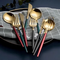 hotel household tableware sets 304 stainless steel knife and fork spoon steak knife and fork western food set cutlery set