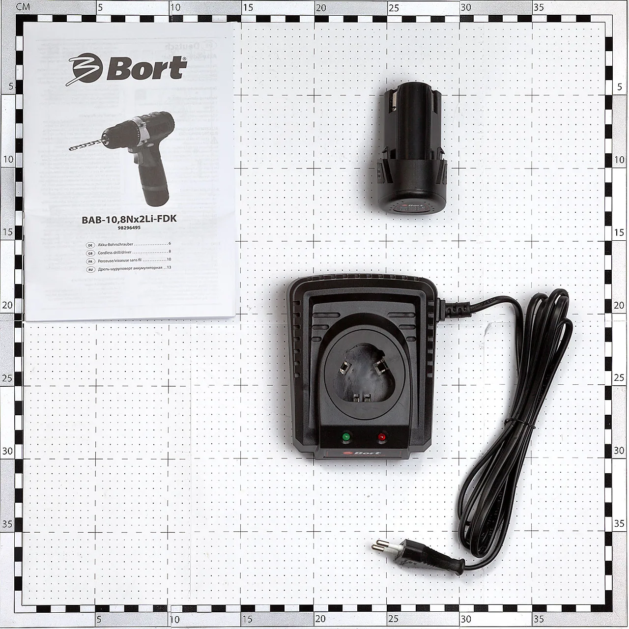Дрель-шуруповерт аккумуляторная Bort BAB-10 8Nx2Li-FDK (Li-Ion аккумулятор подсветка рабочей