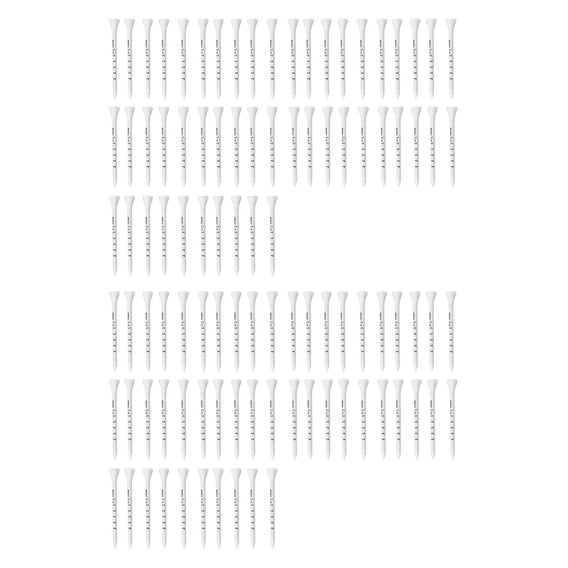 

100Pcs Professional Golf 83Mm White Golf Wood Tees Accessories Golf Training Aids