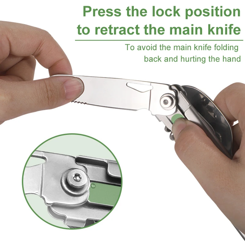 Переносной карманный нож-складной прибор для выживания из нержавеющей стали 420 для кемпинга.