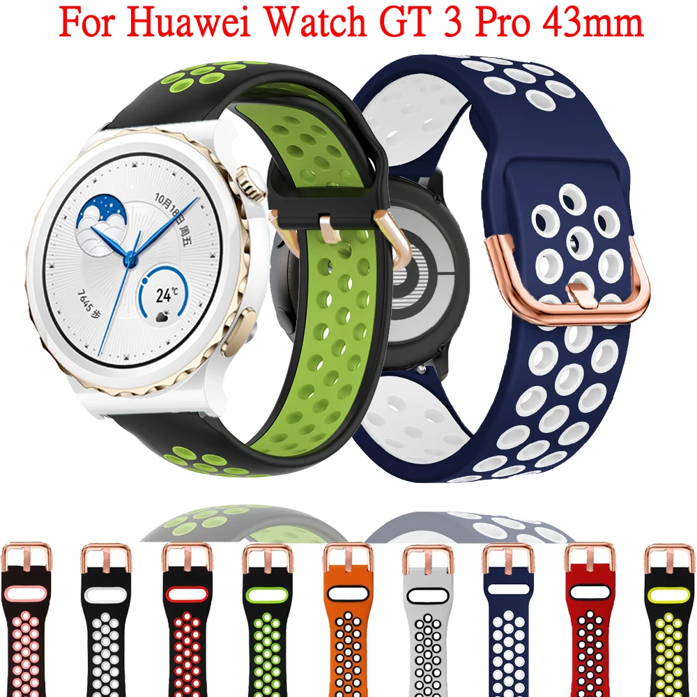 

Ремешок силиконовый для смарт-часов HUAWEI watch GT3 Pro /GT2 46 мм/GT2 Pro/ GT3 42 мм, аксессуары для браслета, 20 22 мм