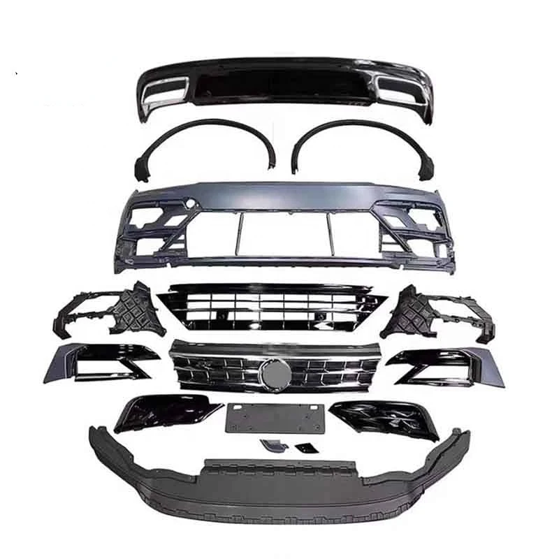 

Factory price body kits For Volkswagen Tiguan Upgrade R-line Grille Front car bumper with Wheel arches rear lip tips