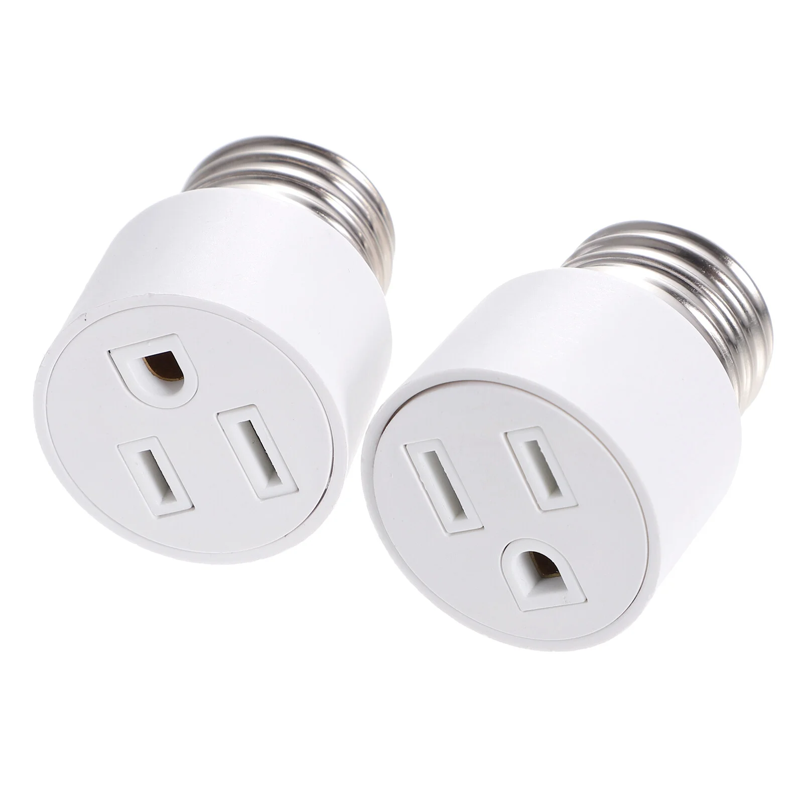

2pcs Light Socket To Plug Adapter Outlet Plug Converter E26 Bulb Socket Adapter